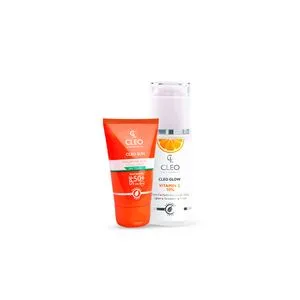 Cleo Hyaluronic Acid Sun Gel SPF50 50ml+VitaminC10% - 30ml Bundle