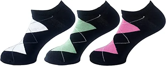 Sam Socks Set Of 3 Ankle Argyles Socks Men Black 41-46 EU