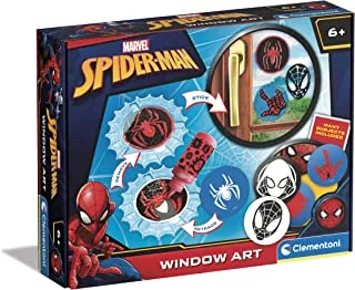 Clementoni 18703 marvel window art and crafts for kids ages 6, creative, learning toys-made in italy, multi-coloured, medio