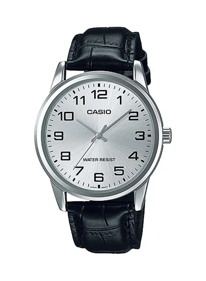 CASIO ساعة يد نسائية جلد أنالوج LTP-V001L-7BUDF - 50 ملم - أسود