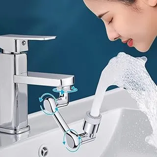 1080° Swivel Faucet, Universal 1080° Large Angle Splash Filter Faucet, Kitchen Faucet Extender Extender Bathroom Sink Gargle and Wash Face (Single Mode)