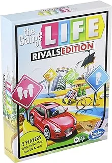 هاسبرو لعبة The Game of Life Rivals Edition اللوحية، لعبة جديدة أسرع للاعبين لعمر 8 سنوات فما فوق