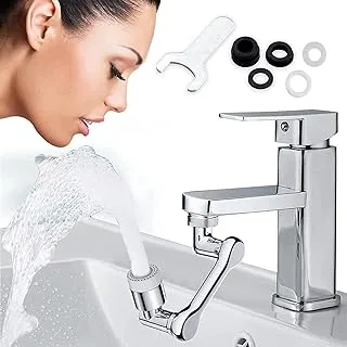 Faucet Extender,1080 Degree Rotating Faucet Aerator For Bathroom & Kitchen Sink Faucet Rotary Sprayer Multi-Function Folding Robotic Arm Wash Rinse Out