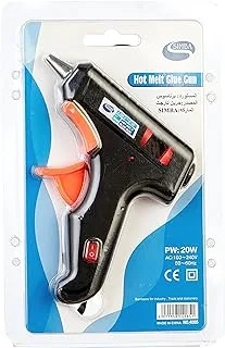 Simba 4085 hot melt glue gun, upgraded 20w high temp mini hot melt glue gun kit for diy projects, arts and crafts, home quick repairs & sealing, artistic creation - black orange