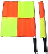 Energy fso71 football linesman flags soccer referee, set of 2 pieces, red - yellow