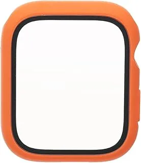 Generic Silicone 360 Degree Protection Smart Watch Case With Black Edges Compatible with Apple Watch 45 MM - Orange