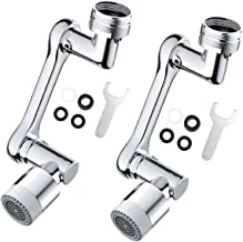 1080 Degree Rotary Faucet Connector, 2pcs Large Angle Sprayer Filter with 2 Water Outlet Positions, 1080 Degree Universal Rotating Air Spout Extensioning for Bathroom Sink