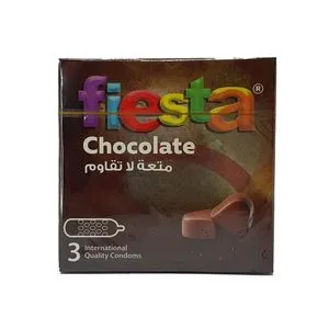 Fiesta Chocolate Condoms - Dotted & Flavored - Pack Of 3