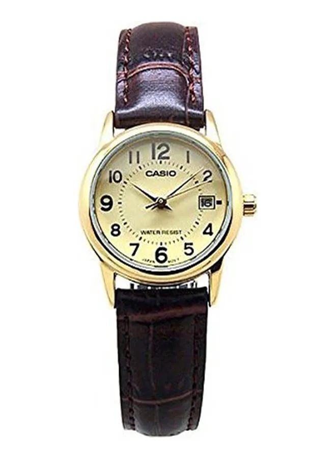 CASIO Leather Analog Watch LTP-V002GL-9BUDF