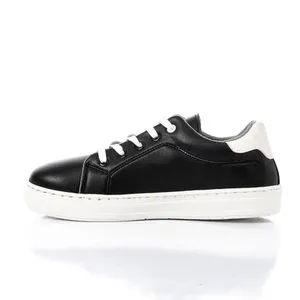 Hammer Leather Lace Up Sneakers For Men - Black & White