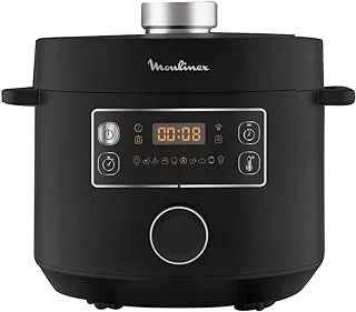 Moulinex turbo cuisine electrical pressure cooker, 5 litre, 915-1090w, black, ce753827, 1 year warranty