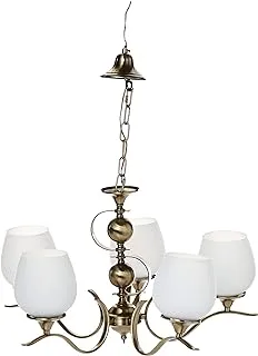 Kandil 70105257 Five Arms Chandelier With Highest Standards Of Safety And Durability In Electrical And Mechanical Components - Golden