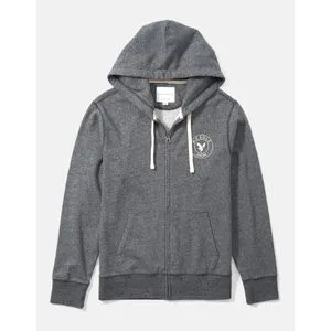 American Eagle AE Graphic Heather Zip-Up Hoodie