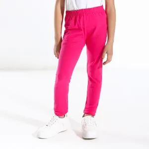 Cottonil Bright Pink Elastic Waist Cotton Pants