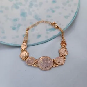 Chinese Gold Coins  Bracelet