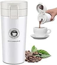 JEEZAO 380 ml Stainless Steel Coffee Thermal Mug, Vacuum Insulated Mug, Travel Mug, BPA-Free, Leak-Proof