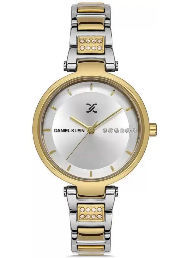 DANIEL KLEIN Stainless Steel daniel_klein women Silver Dial round Analog Wrist Watch DK.1.13206-6