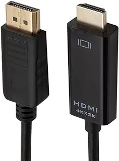 4K DisplayPort إلى كابل HDMI - أسود (1.5 متر)