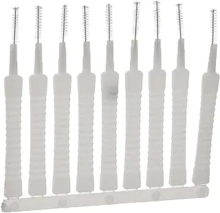 Generic Plastic shower dredge brush and anti-clogging small hole cleaner set of 9 pieces - white