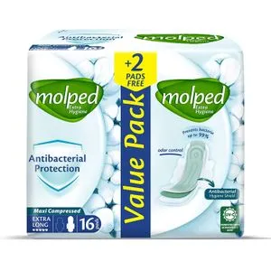 Molped Maxi EXTRA LONG Antibacterial , 16Pads