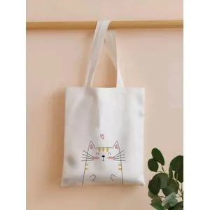 Fashion Large Capacity Cartoon Cat Graphic Tote Bag-6406