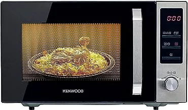 KENWOOD 25L Microwave Oven with Grill, Digital Display, 5 Power Levels, Defrost Function, Stainless Steel, Auto Menu, 95 Minutes Timer, Clock Function 800W MWM25.000BK Black/Silver