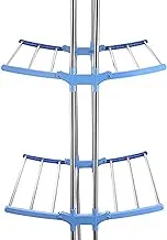 Stainless steel clothes rack - (silver and blue)