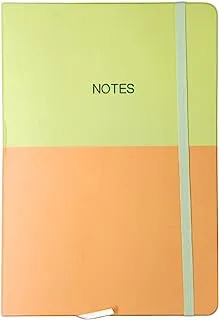 HardCover Basic Orange & Green A5 Notebook With Elastic Band