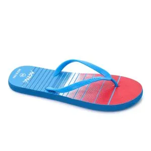 Activ Stripped Rubber Blue, Red & White One Thong Flip Flop