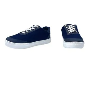 Hammer Textile Lace Up Sneakers For Men - Navy Blue