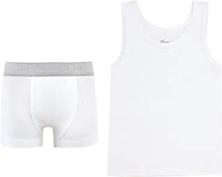 Charmaine Boys Sleeveless Undershirt Tank Top and Boxer Underwear Set