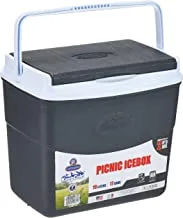 Generic Plastic ice box to keep the drinks cold in picnic 10 liters - grey white