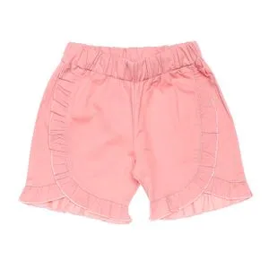 Bongo Decorated Ruffles Elastic Waist Girl Short - Flamingo Pink