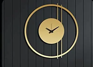 AR CORNER Sama steel wall clock with diameter 60 cm made of steel with gold electrostatic coating