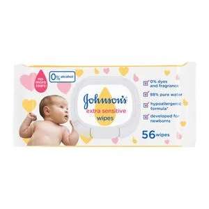 Johnson's Extra Sensitive Baby Wet Wipes - 56 Wipes