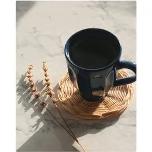 Handmade Round Rattan Cup Coasters