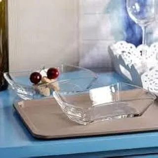 OCEAN GLASS TRAY - MODULAR TRAY, SET OF 4 DISHES FOR SERVING CANDY,NUTS,DRY FRUITS & SNACKS