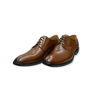 Squadra Genuine Leather-Lace Up Oxford Shoes For Men - Brown