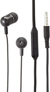 Xo ep31 music earphone with hd sound quality and microphone for 3.5mm jack - black, Wired Headphones Headset