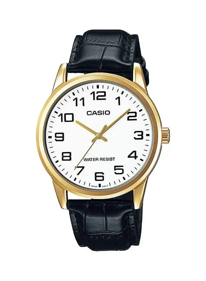 CASIO Leather Analog Watch MTP-V001GL-7BUDF