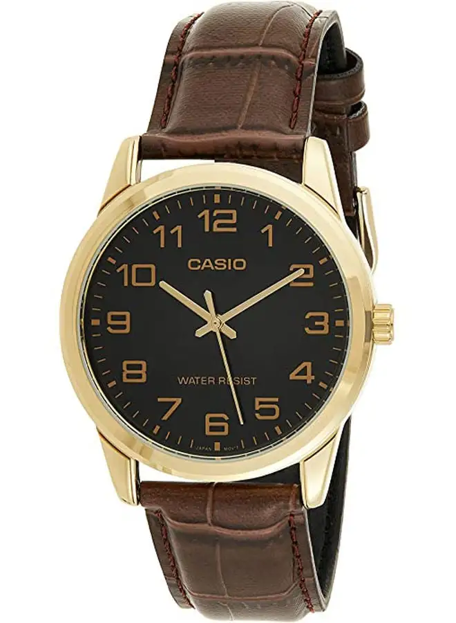 CASIO Leather Analog Watch MTP-V001GL-1BUDF