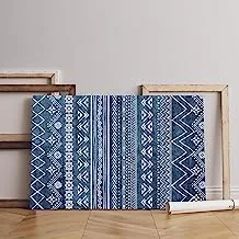 Home Gallery geometric-ikat-aztec-ethnic-seamless-pattern Printed canvas wall art 90x60 cm