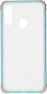 Generic Plastic Phone Case With Silicone Protection Edges And Classic Design For Galaxy A20s 6.5 Inch - Blue Orange