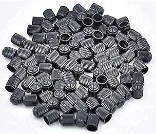 Plastic Tire Rim Wheel Valve Stem Caps - Black (Pack of 80)