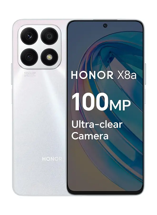 Honor X8a Dual SIM Titanium Silver 8GB RAM 128GB 4G LTE - Middle East Version