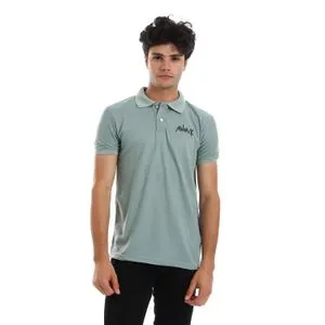 Air Walk Pique Printed Pattern Polo Shirt - Sage Green