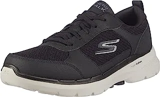 Skechers GO WALK 6 LACE UP, MEN, BLACK GRAY, 45.5 EU