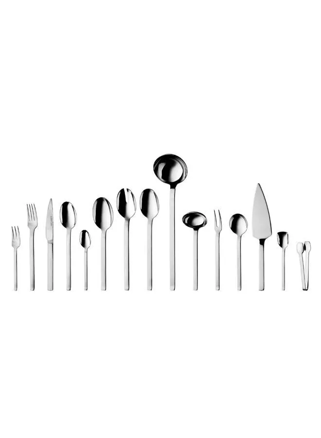 Berghoff 72-Piece Kitchen Flatware Set - 12xCake Fork, 12xFork, 12xKnife, 12xSpoon, 12xCoffee/Tea Spoon, 2xServing Spoon, 1xSalad Fork, 1xSalad Spoon, 1xSoup Ladle, 1xGravy/Sauce Ladle, 2xMeat Fork