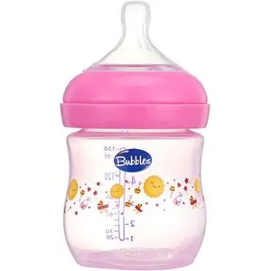 Bubbles Natural Baby Bottle 150ml Rose