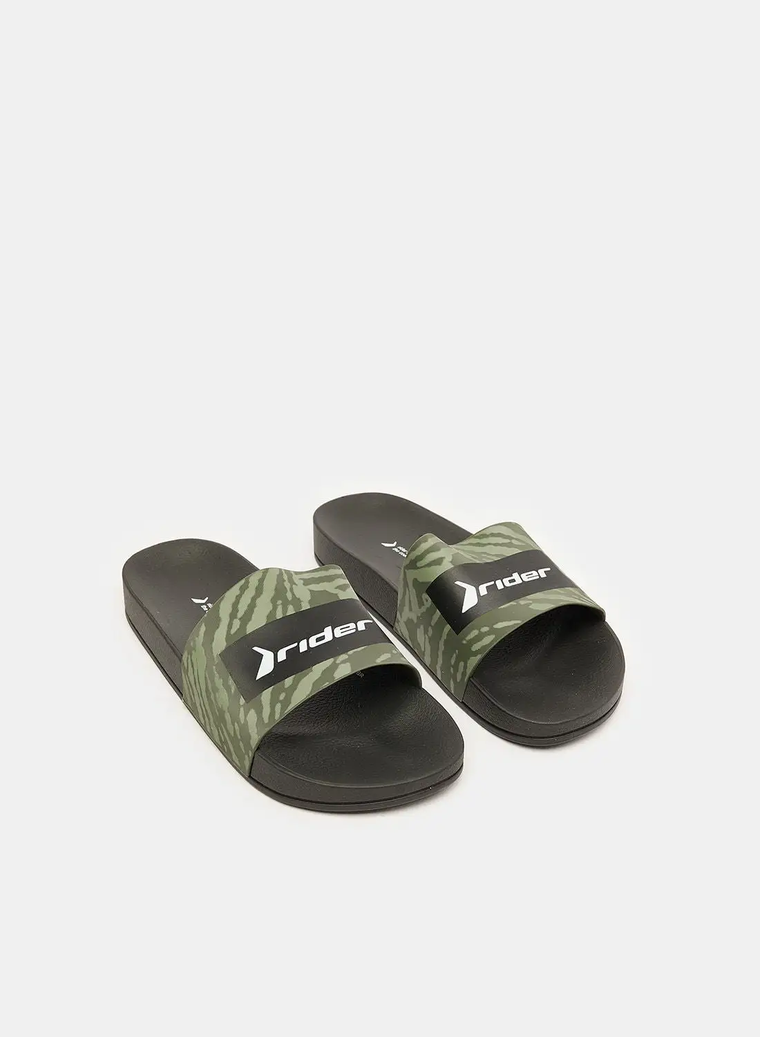 RIDER RIDERULL 86 SLIDE IN SLIPPER/BLACK/GREEN/WHITE